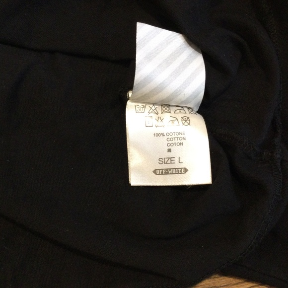 Off-White Long Sleeve Brushed Diagonal Tee Shirt L - Picture 7 of 8